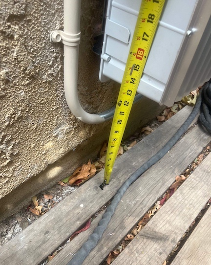 Battery measured at only 13 inches off the ground